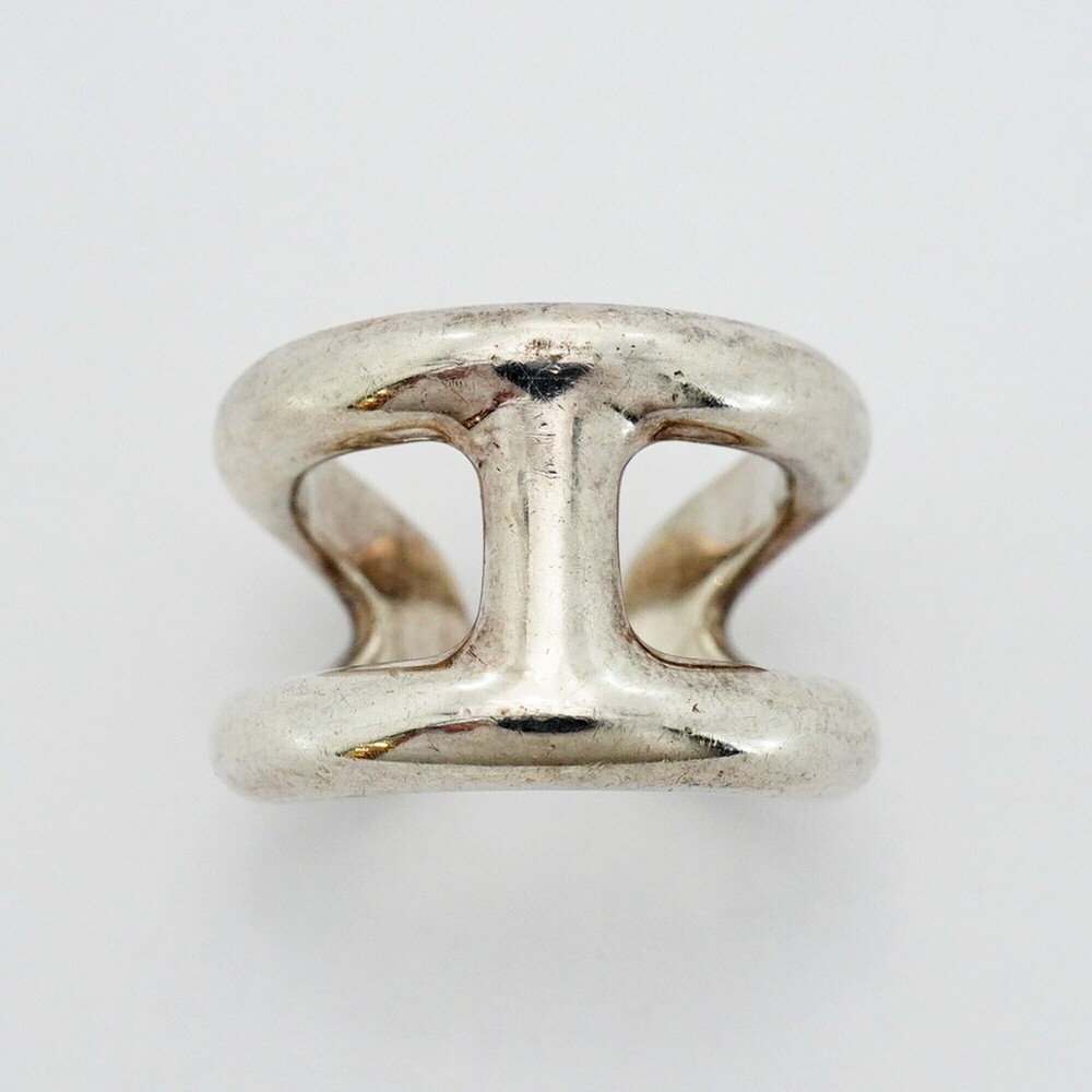 Hermes Osmo's GM Ring, Sterling Silver 925, Size #55, Men's - Picture 2 of 8
